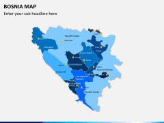 Bosnia map PPT slide 2
