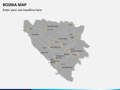 Bosnia map PPT slide 3