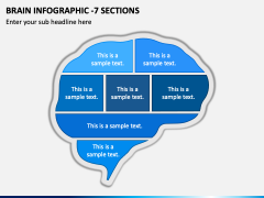 Brain Infographic - 7 Sections PPT Slide 2