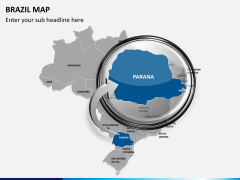 Brazil map PPT slide 14