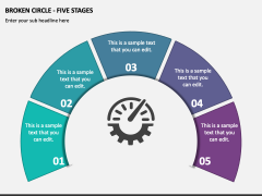 Broken Circle - Five Stages PPT Slide 1
