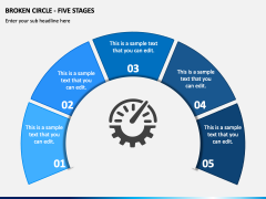 Broken Circle - Five Stages PPT Slide 2