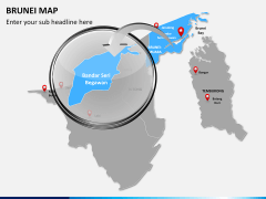 Brunei Map PPT slide 13