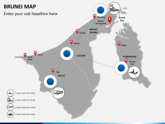 Brunei Map PPT slide 6