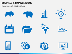 Business and finance icons PPT slide 4