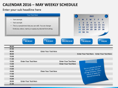 Calendar 2016 weekly schedule PPT slide 5