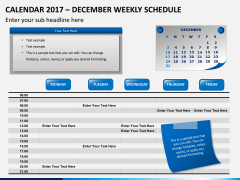 Calendar 2017 weekly schedule PPT slide 12