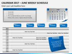 Calendar 2017 weekly schedule PPT slide 6