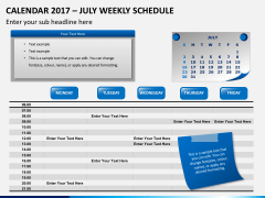 Calendar 2017 weekly schedule PPT slide 7