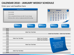 Calendar 2018 Weekly Schedule PPT slide 1