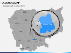 Cambodia map PPT slide 14