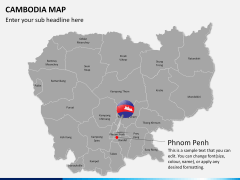 Cambodia map PPT slide 18