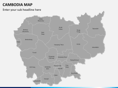 Cambodia map PPT slide 2