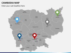 Cambodia map PPT slide 6