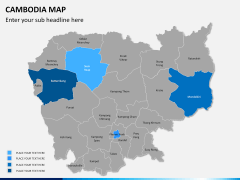 Cambodia map PPT slide 8