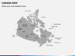 Canada map PPT slide 1