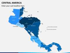 Central america map PPT slide 1
