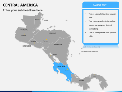 Central america map PPT slide 10