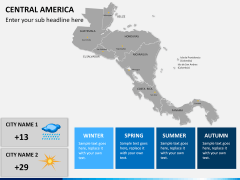 Central america map PPT slide 18