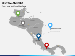 Central america map PPT slide 6