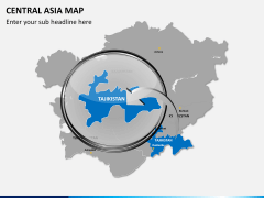 Central Asia Map PPT slide 12