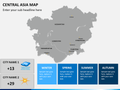 Central Asia Map PPT slide 15