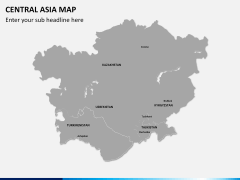 Central Asia Map PPT slide 3