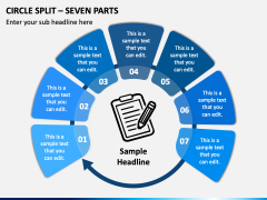 Circle Split - Seven Parts PPT Slide 2