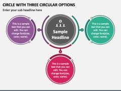 Circle with Three Circular Options PPT Slide 1