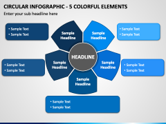 Circular Infographic - 5 Colorful Elements PPT Slide 2