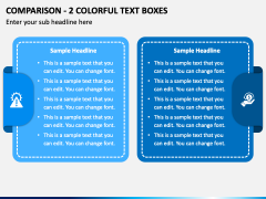 Comparison - 2 Colorful Text Boxes PPT Slide 2