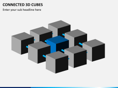 Connected 3d cube PPT slide 1