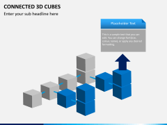 Connected 3d cube PPT slide 3