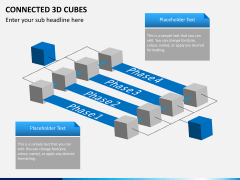 Connected 3d cube PPT slide 4