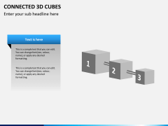 Connected 3d cube PPT slide 6