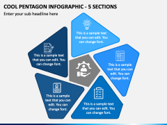 Cool Pentagon Infographic - 5 Sections PPT Slide 2
