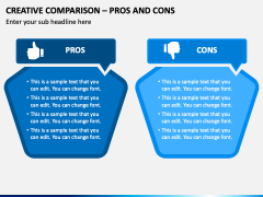Creative Comparison - Pros and Cons PPT Slide 2