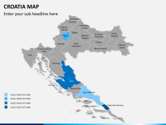 Croatia map PPT slide 8