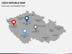 Czech republic map PPT slide 5