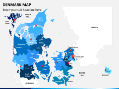 Denmark map PPT slide 1