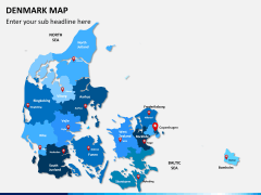 Denmark map PPT slide 2