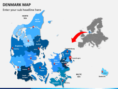 Denmark map PPT slide 3