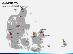 Denmark map PPT slide 5