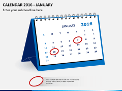 Desk calendar 2016 PPT slide 1