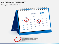 Desk calendar 2017 PPT slide 1