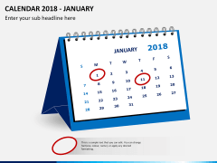 Desk Calendar 2018 PPT slide 1