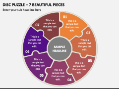 Disc Puzzle - 7 Beautiful Pieces PPT Slide 1
