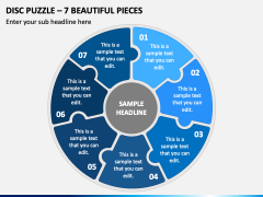 Disc Puzzle - 7 Beautiful Pieces PPT Slide 2