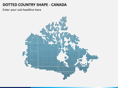 Dotted canada map PPT slide
