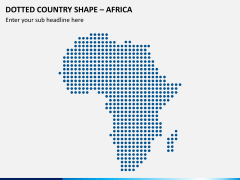 Dotted africa map PPT slide